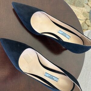 Black Suede Prada Pumps